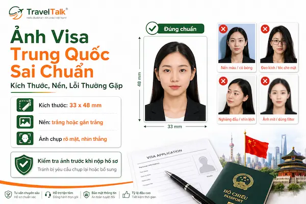 Ảnh Visa Trung Quốc Sai Chuẩn: Kích Thước, Nền, Lỗi Thường Gặp