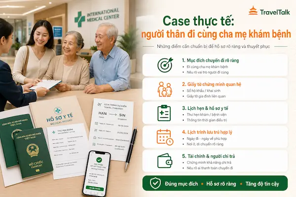 Visa Trung Quốc Đi Khám Chữa Bệnh: Hồ Sơ, Thư Mời, Lưu Ý 6 Case thực tế: người thân đi cùng cha mẹ khám bệnh