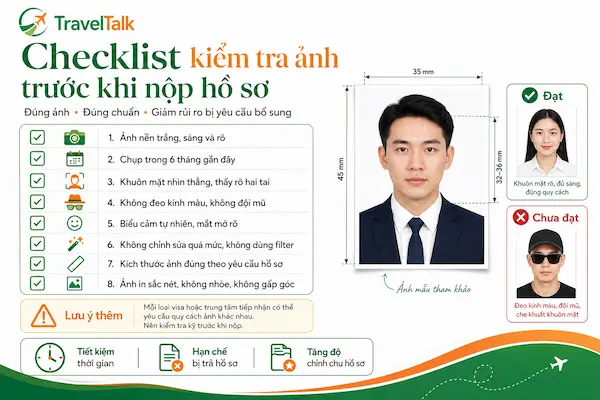 Ảnh Visa Trung Quốc Sai Chuẩn: Kích Thước, Nền, Lỗi Thường Gặp 6 Checklist kiểm tra ảnh trước khi nộp hồ sơ