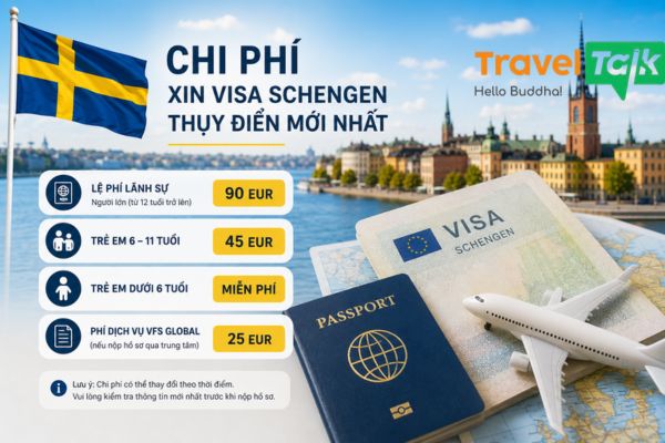 Chi phí xin visa Schengen Thụy Điển