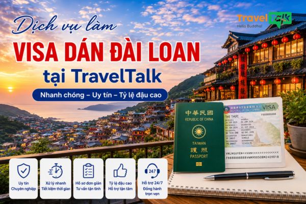 Dịch vụ làm Visa dán Đài Loan tại TravelTalk