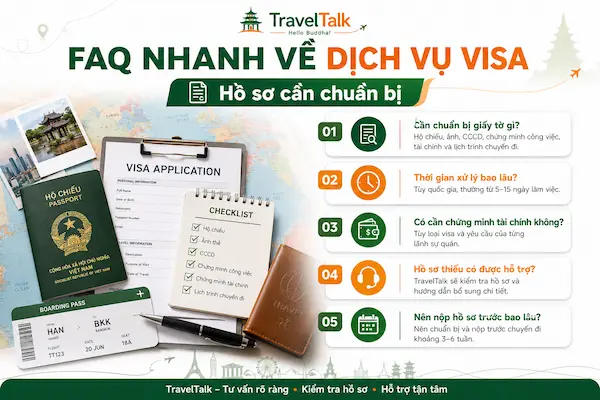 Câu hỏi thường gặp về dịch vụ visa 1 FAQ nhanh về dịch vụ visa và hồ sơ cần chuẩn bị