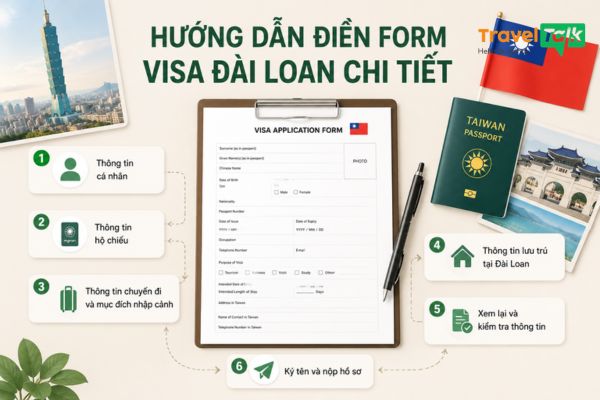 Hướng dẫn điền form visa Đài Loan chi tiết