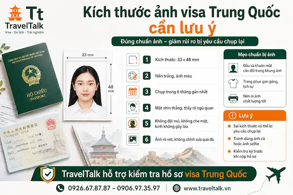 Ảnh Visa Trung Quốc Sai Chuẩn: Kích Thước, Nền, Lỗi Thường Gặp 3 Kích thước ảnh visa Trung Quốc cần lưu ý