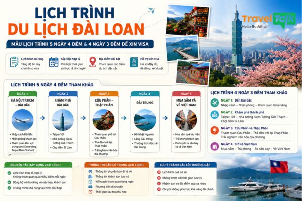 Lịch trình du lịch Đài Loan có cần thiết khi xin visa không?