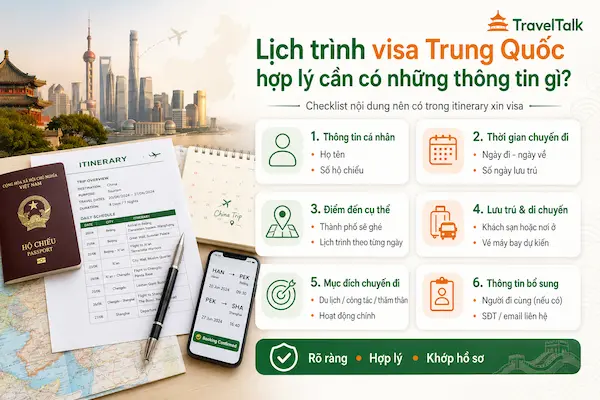 Lịch Trình Visa Trung Quốc Viết Thế Nào Cho Hợp Lý? 2 Lịch trình visa Trung Quốc hợp lý cần có những thông tin gì?
