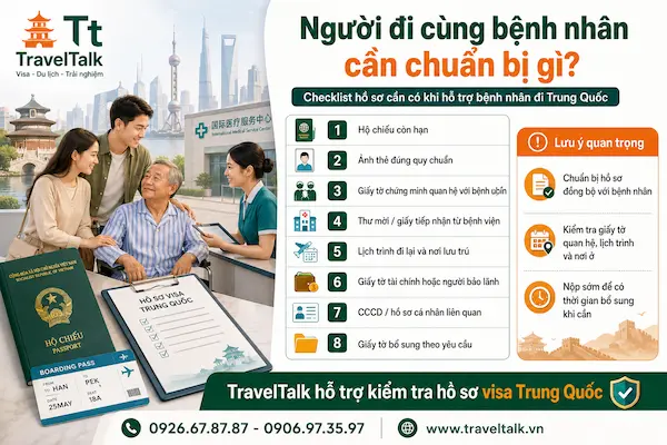 Visa Trung Quốc Đi Khám Chữa Bệnh: Hồ Sơ, Thư Mời, Lưu Ý 4 Người đi cùng bệnh nhân cần chuẩn bị gì?
