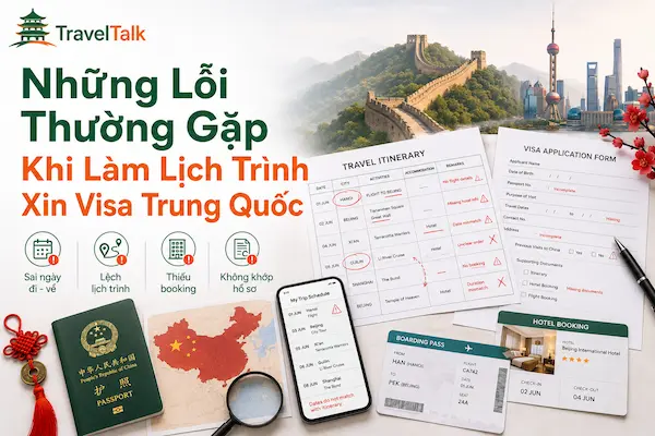 Những Lỗi Thường Gặp Khi Làm Lịch Trình Xin Visa Trung Quốc