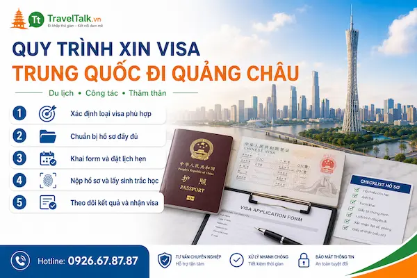 Quy trình xin visa Trung Quốc đi Quảng Châu