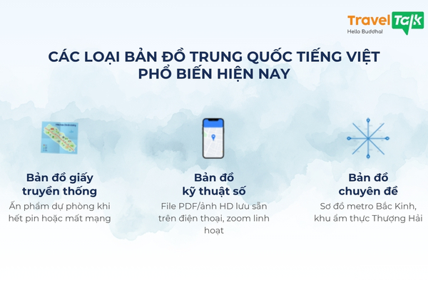 Hướng dẫn sử dụng bản đồ du lịch Trung Quốc chi tiết để lên lịch trình 2 Các loại bản đồ du lịch Trung Quốc phổ biến hiện nay