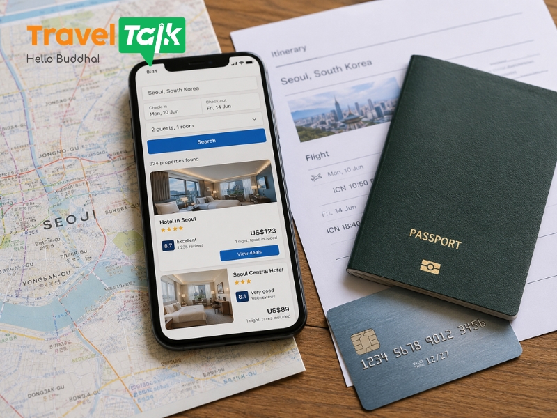 Đặt khách sạn xin visa Hàn