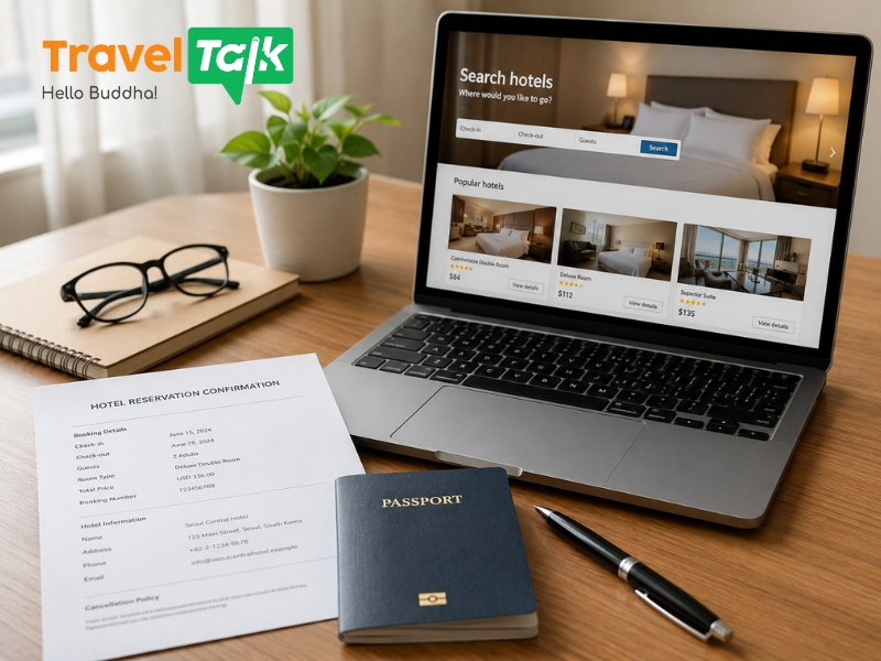 Đặt khách sạn xin visa Hàn