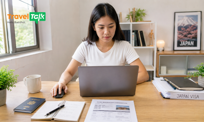 Đặt khách sạn xin visa Nhật