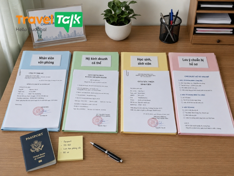 Cách chuẩn bị hồ sơ chứng minh công việc Mỹ giúp tăng tỷ lệ đậu visa 1 hồ sơ chứng minh công việc Mỹ