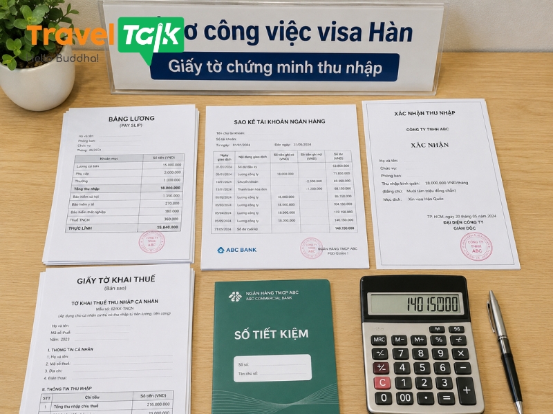 Hồ sơ công việc visa Hàn: Cách chứng minh thu nhập và công việc hiệu quả 2 Hồ sơ công việc visa Hàn