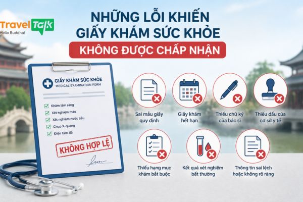 Hướng dẫn khám sức khỏe du học Trung Quốc đúng quy định 2026 6 Những lỗi khiến giấy khám sức khỏe không được chấp nhận