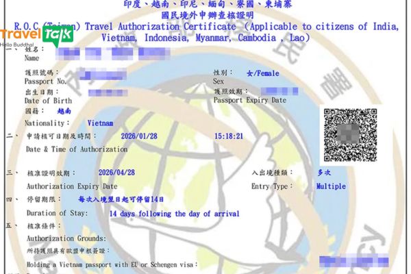 Cách đăng ký miễn visa Đài Loan online