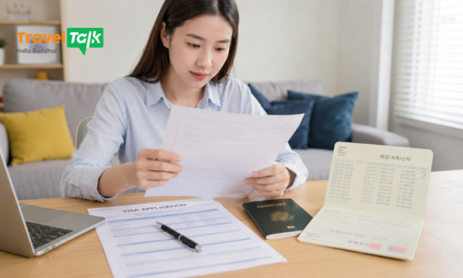 Visa Hàn cần sổ tiết kiệm không