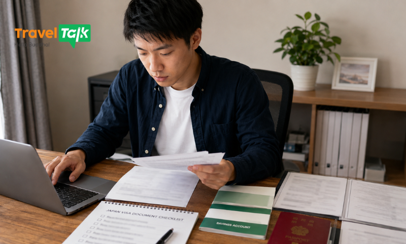 Sổ tiết kiệm cần khi làm Visa Nhật