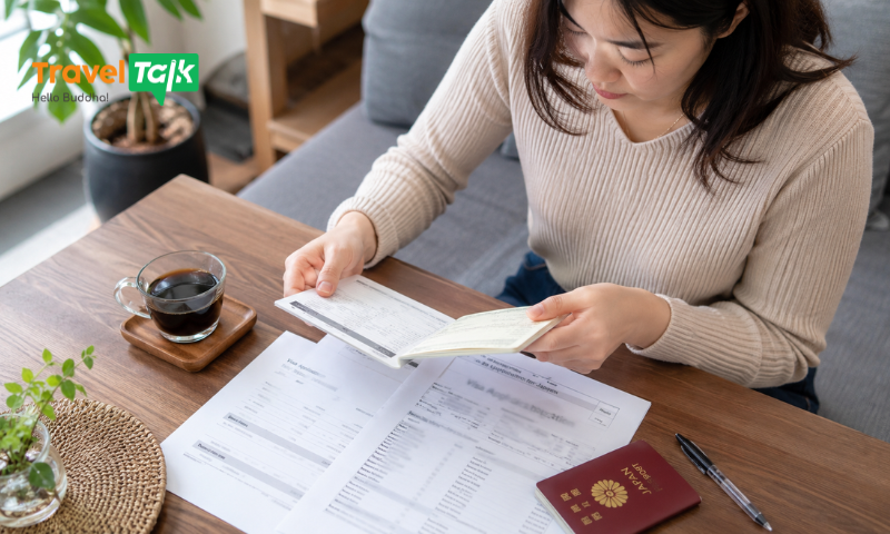 Sổ tiết kiệm cần khi làm Visa Nhật