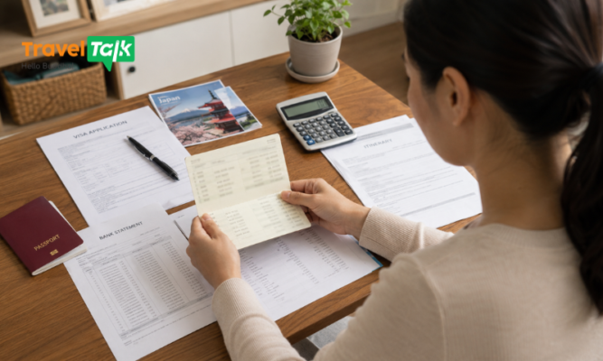 Visa Nhật cần sổ tiết kiệm