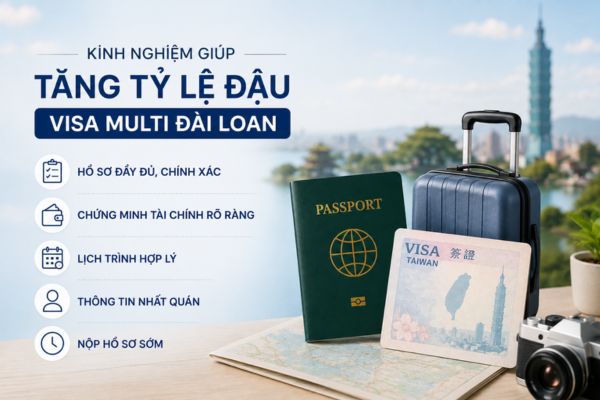 Visa Multi Đài Loan: Điều kiện, hồ sơ, thủ tục cập nhật 2026 5 Kinh nghiệm giúp tăng tỷ lệ đậu visa multi Đài Loan