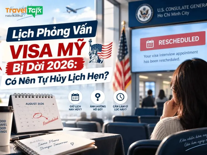 Lịch phỏng vấn visa Mỹ bị dời trên toàn cầu 2026: Cập nhật mới nhất và hướng xử lý từ A – Z 4 lịch phỏng vấn visa Mỹ bị dời