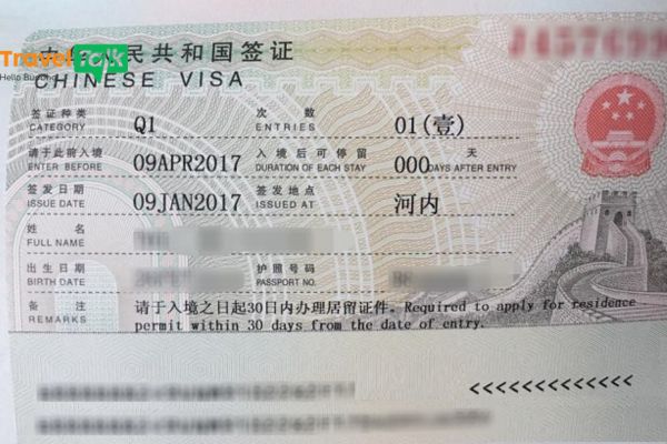 Visa Trung Quốc diện Q và S khác nhau thế nào? 1 Visa Q Trung Quốc