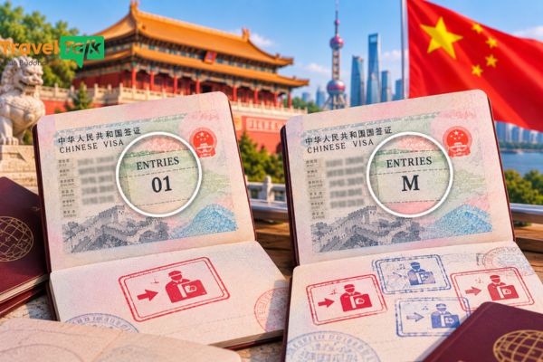 Visa Trung Quốc ghi Entries 01/M